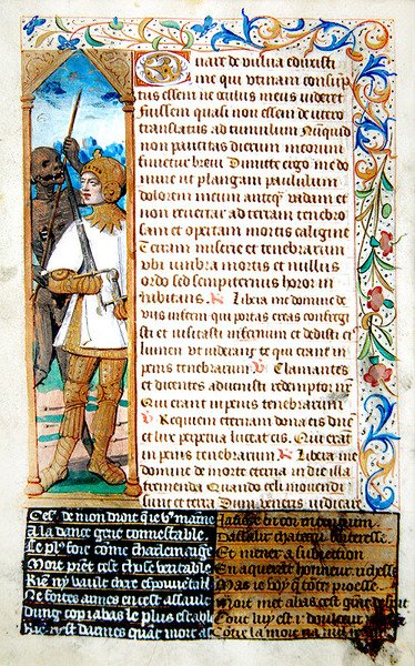 fol.78v, Halál katonát vezet, Heures a l