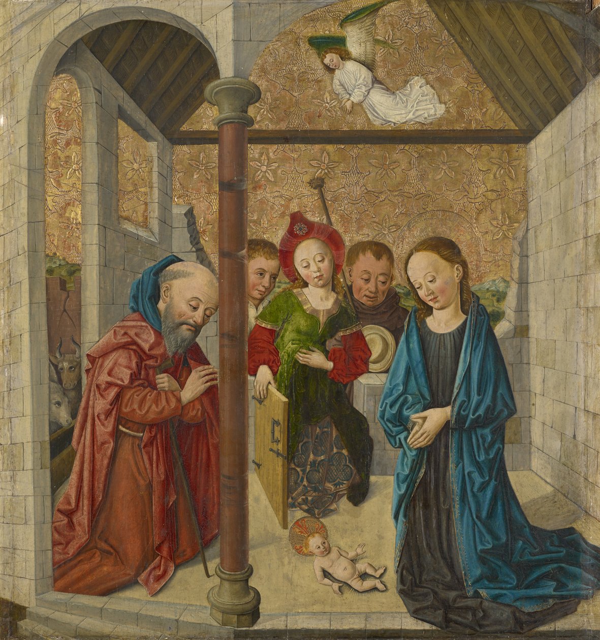 Születés, 1458 (vegyes technika, fa) alkotó: German School
