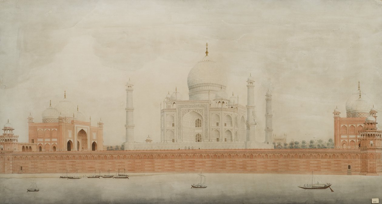 A Tádzs Mahal északi magassága, Agra, 1820 (wc papíron) alkotó: Indian School