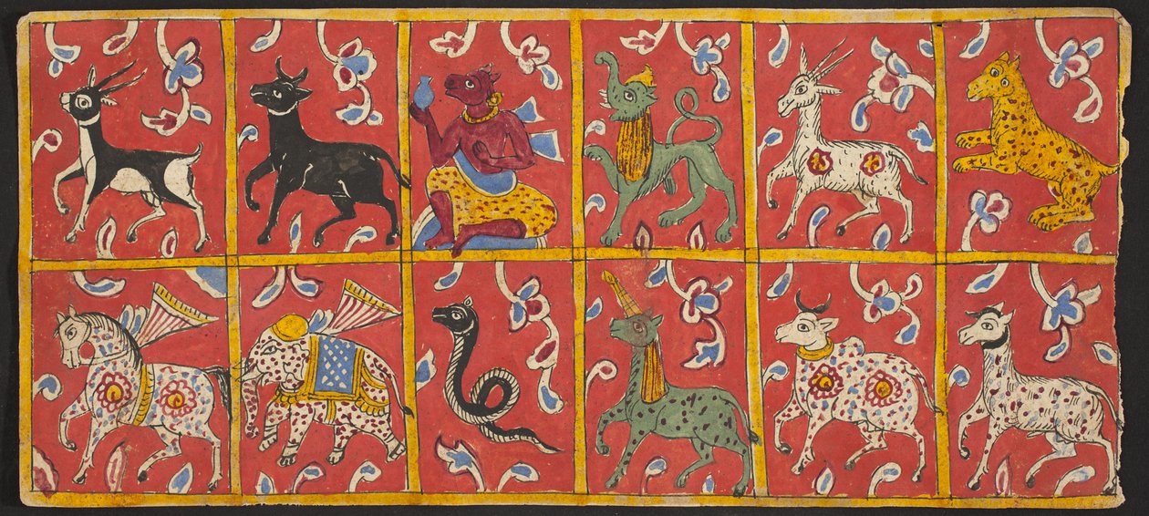 Tantrikus kézirat Sangrahani Sutra, 16. század vége (wc papíron) alkotó: Indian School