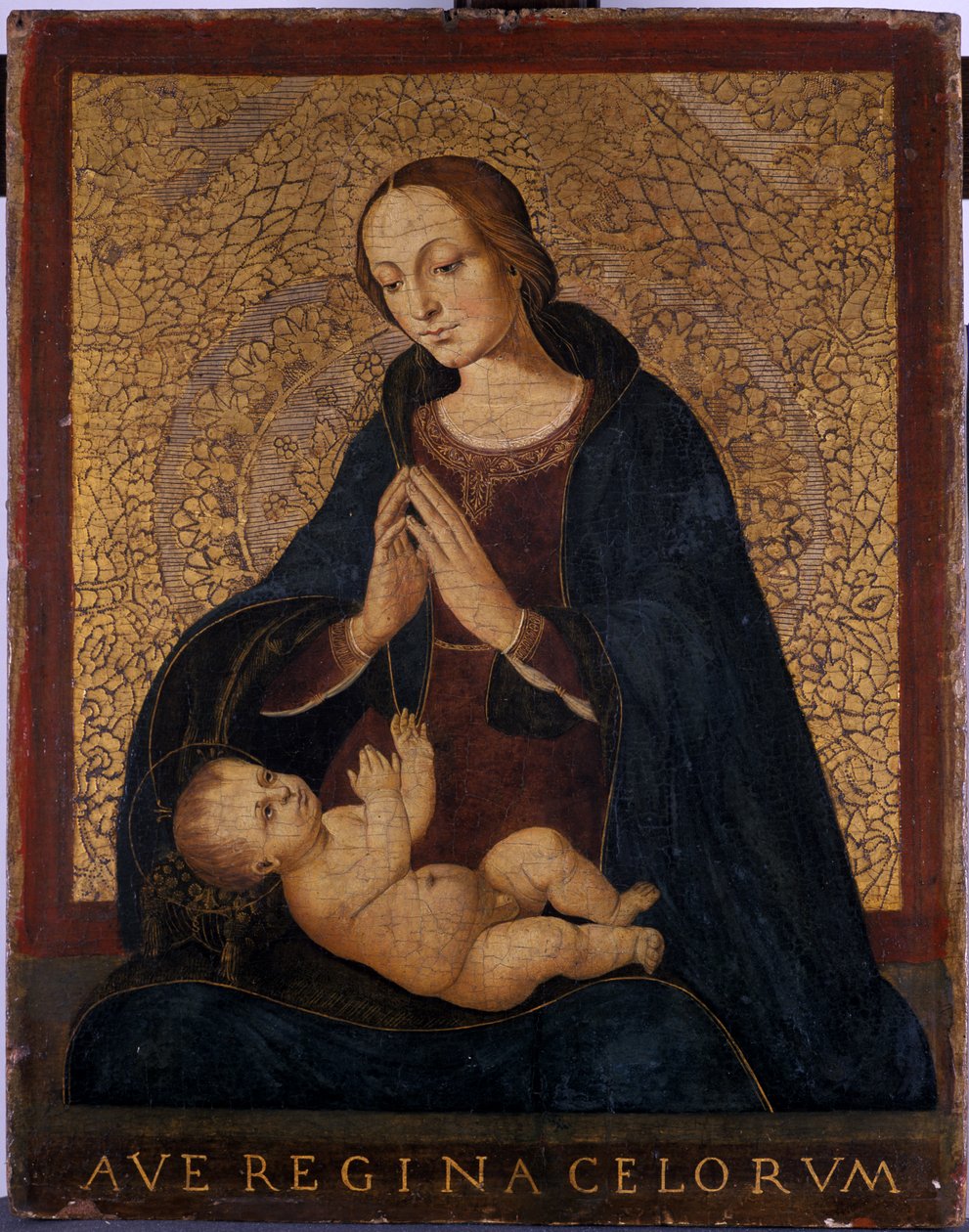 Madonna és a gyermek imádkozik, 1500 körül (tempera nyárfán) alkotó: Italian School