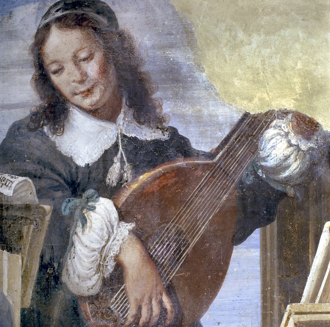 Zenész, részlet alkotó: Italian School