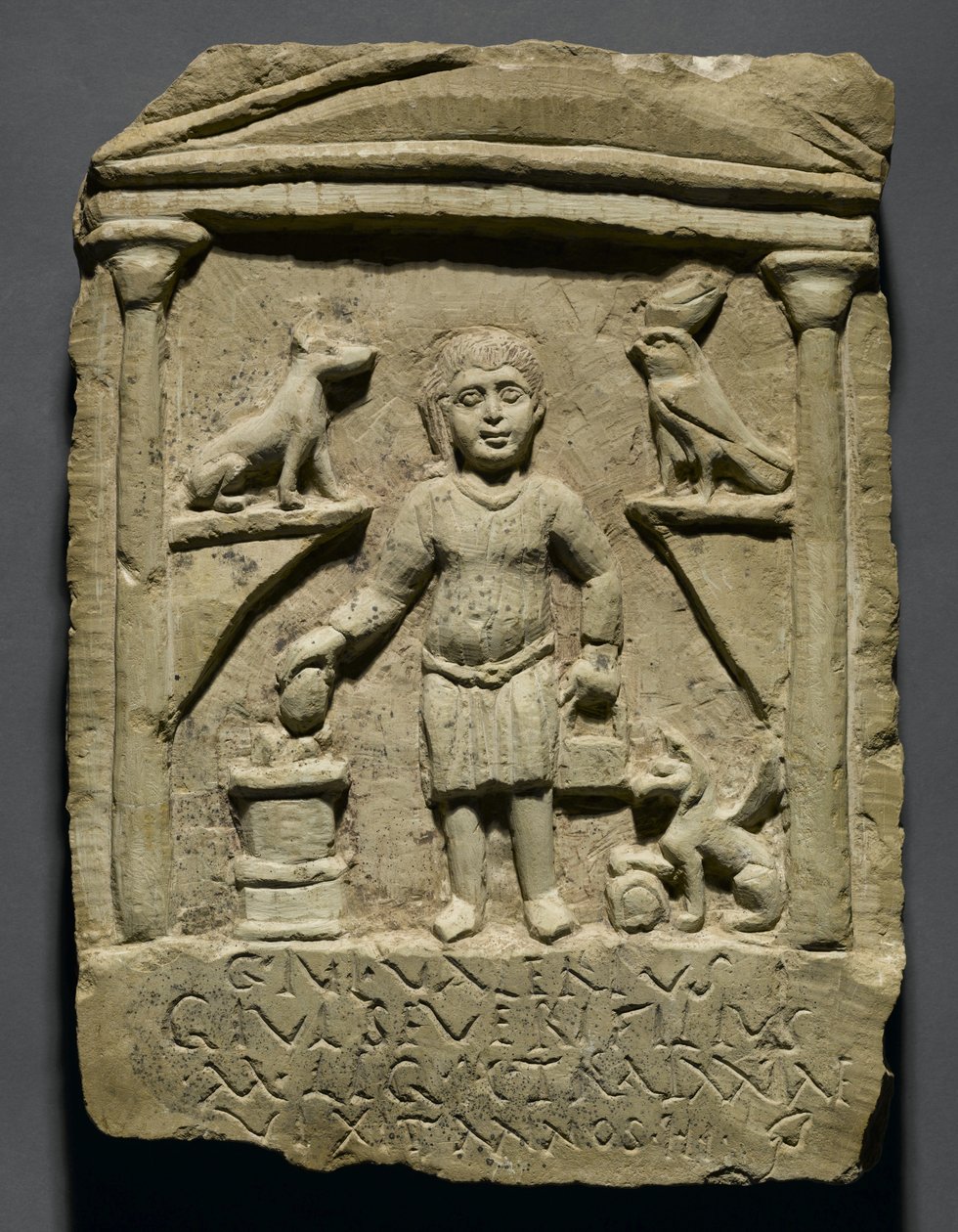 C. Julius Valerius temetési sztélája, Egyiptomban készült (mészkő festéknyomokkal) alkotó: Roman