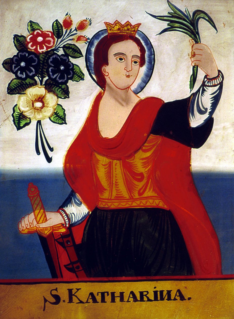 Szent Katalin vértanúk pálmájával és karddal alkotó: Russian School