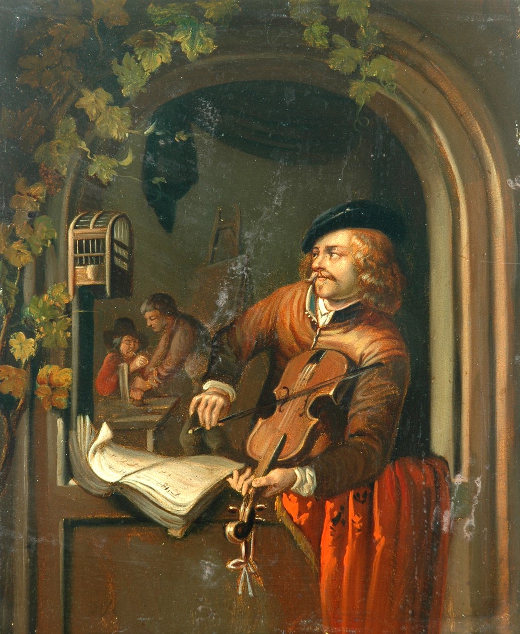 A hegedűs (olaj, réz) alkotó: Unknown