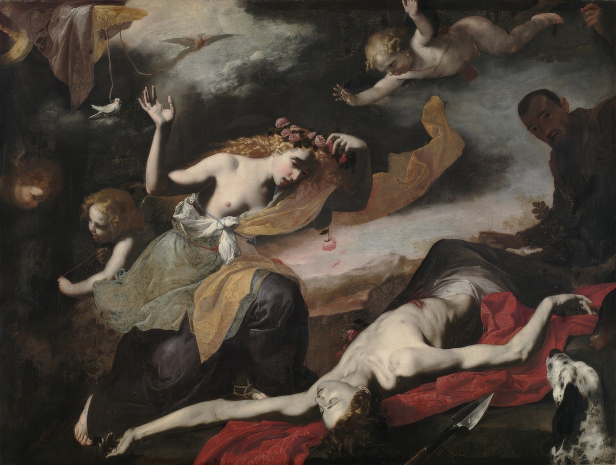 Venus Discovering the Dead Adonis (Vénusz megtalálja a halott Adoniszt) alkotó: Löscher and Petsch