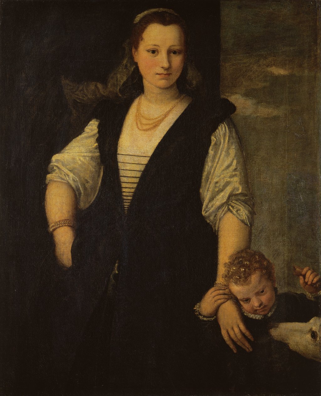 Nő portréja gyermekkel és kutyával (részletekért lásd: 95740) alkotó: Paolo Veronese