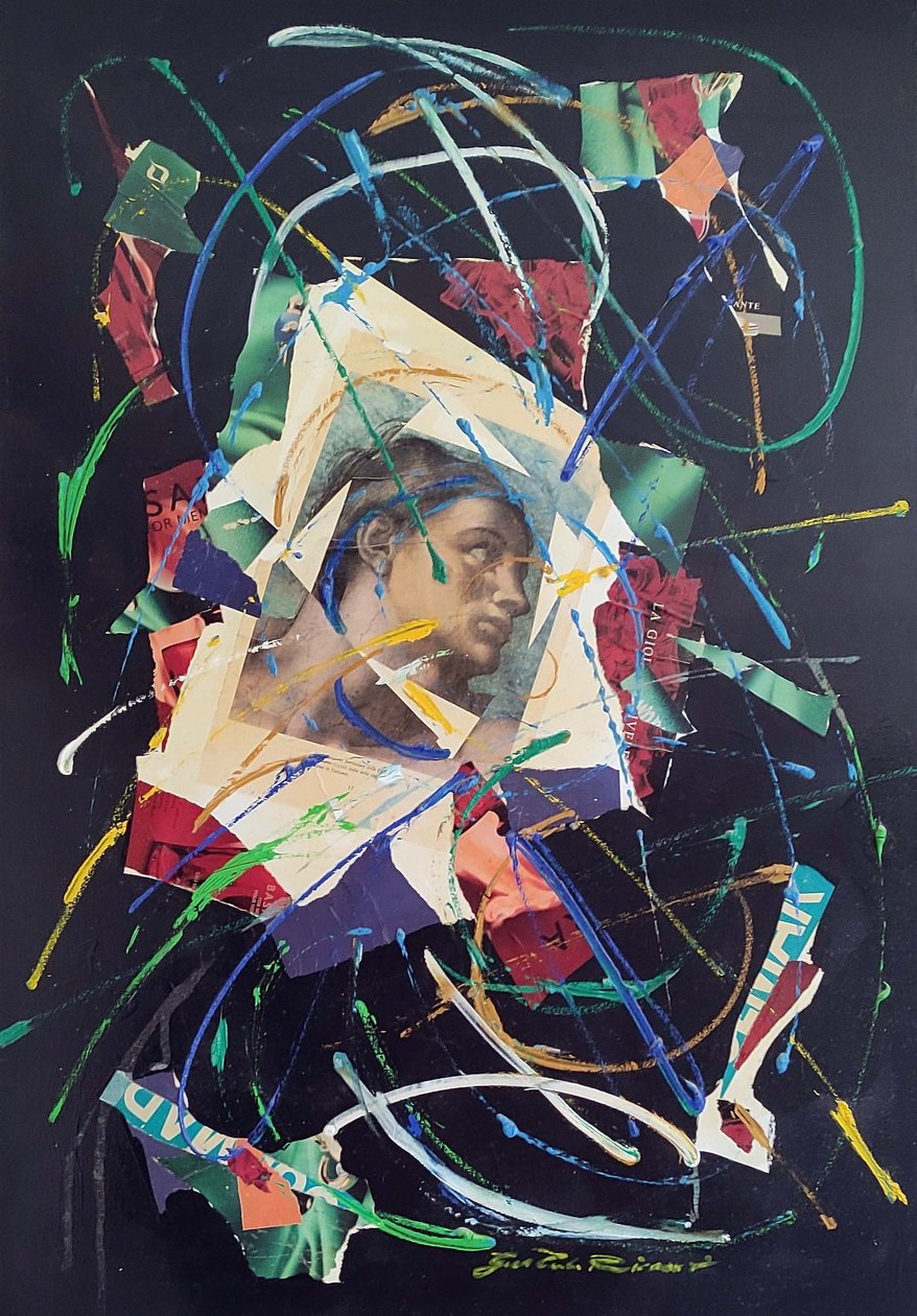 G. C. Riccardi, Adamo, 1986, Vegyes technika, vászon, 70x100, Olaszország. alkotó: Gian Carlo Riccardi