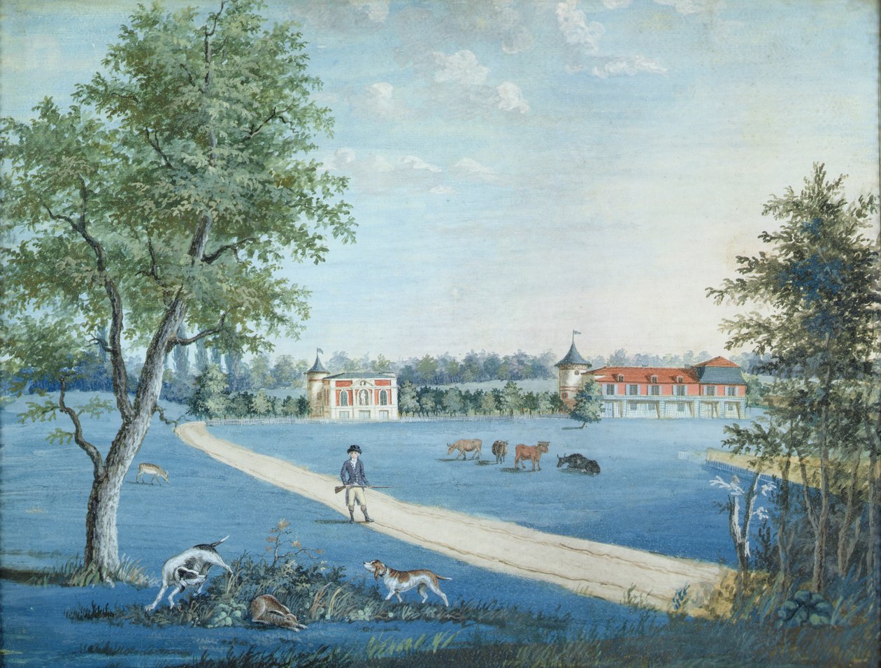 Vadászat a Parc du Raincy-ben, 1754-93 körül alkotó: 1717 1806 Carmontelle
