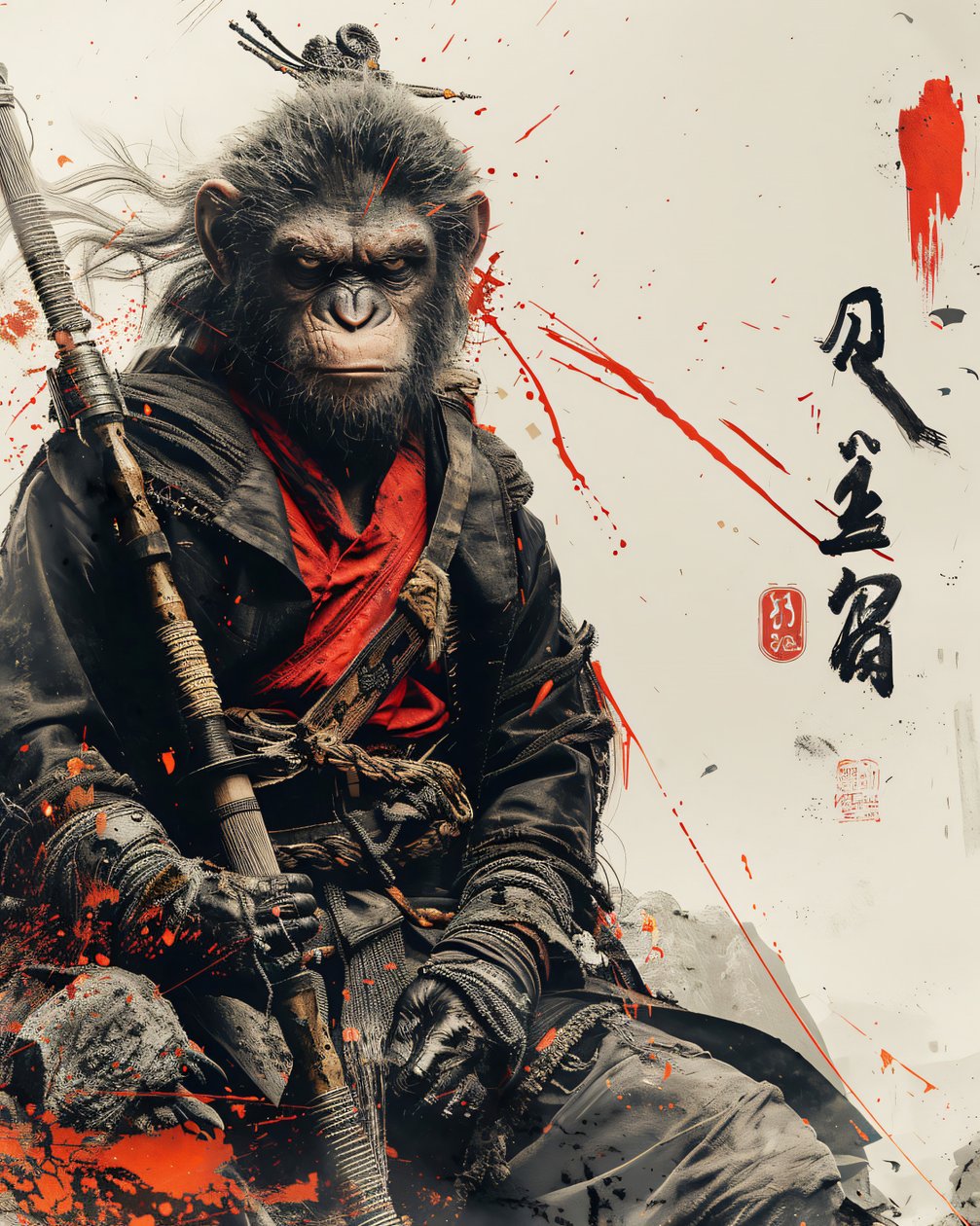 Dekoratív Manga poszter és faliképek : Monkey Samurai manga alkotó: F. Abderrahim