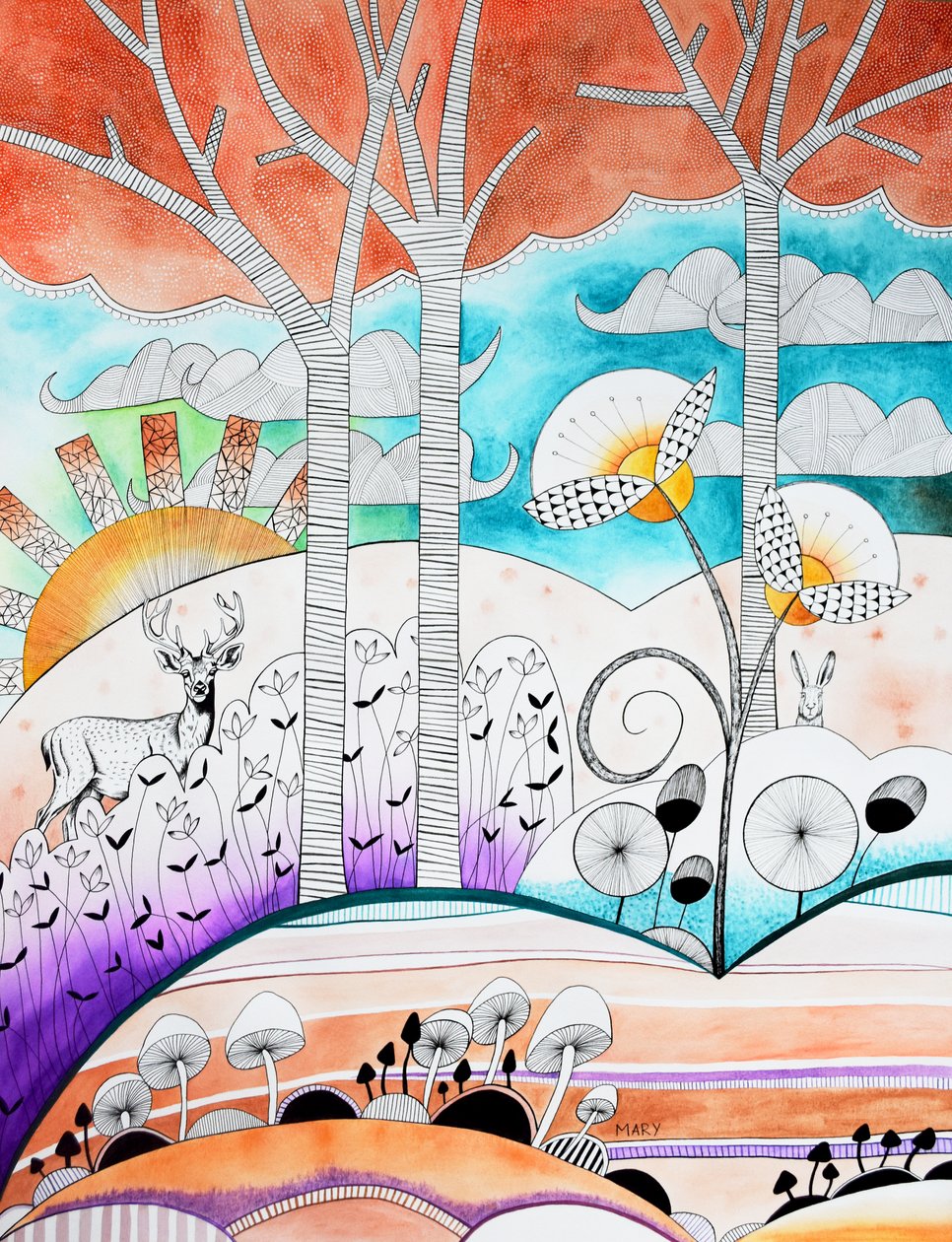 Modern erdő alkotó: Marys Watercolors