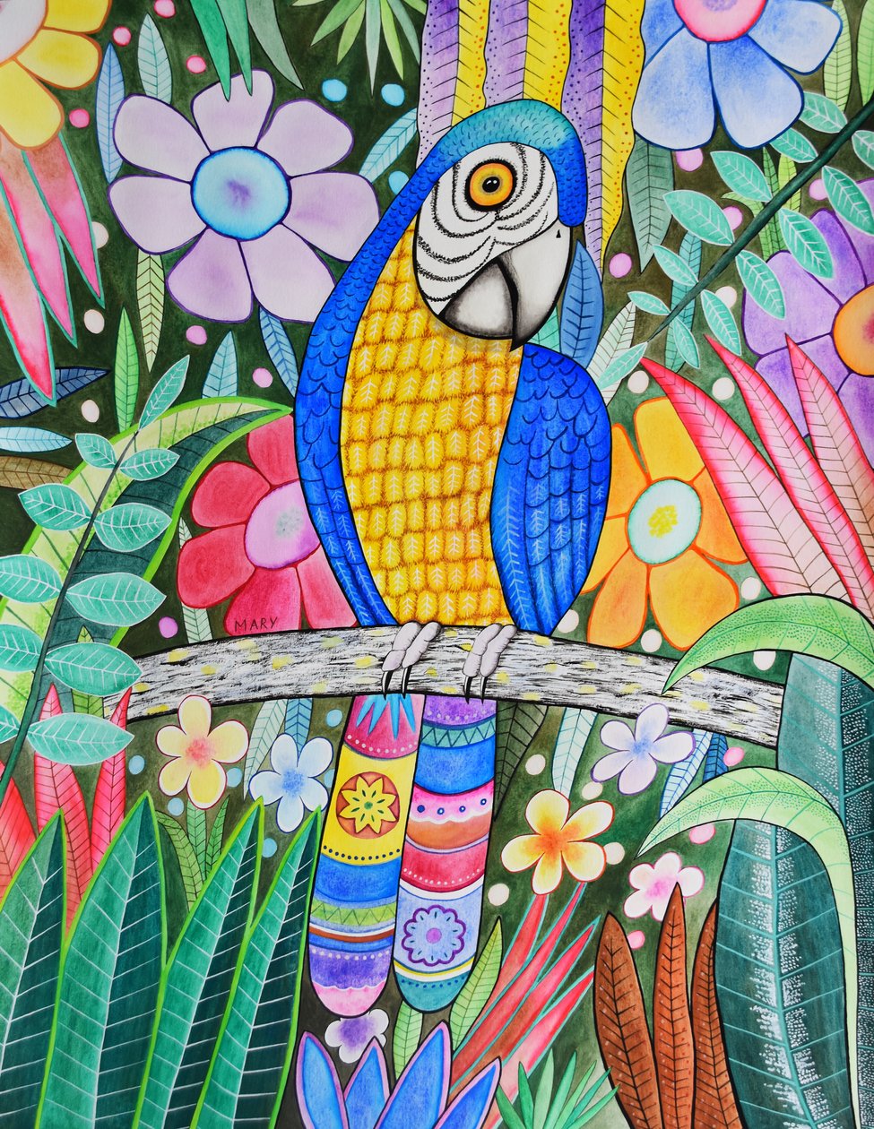 Papagei alkotó: Marys Watercolors