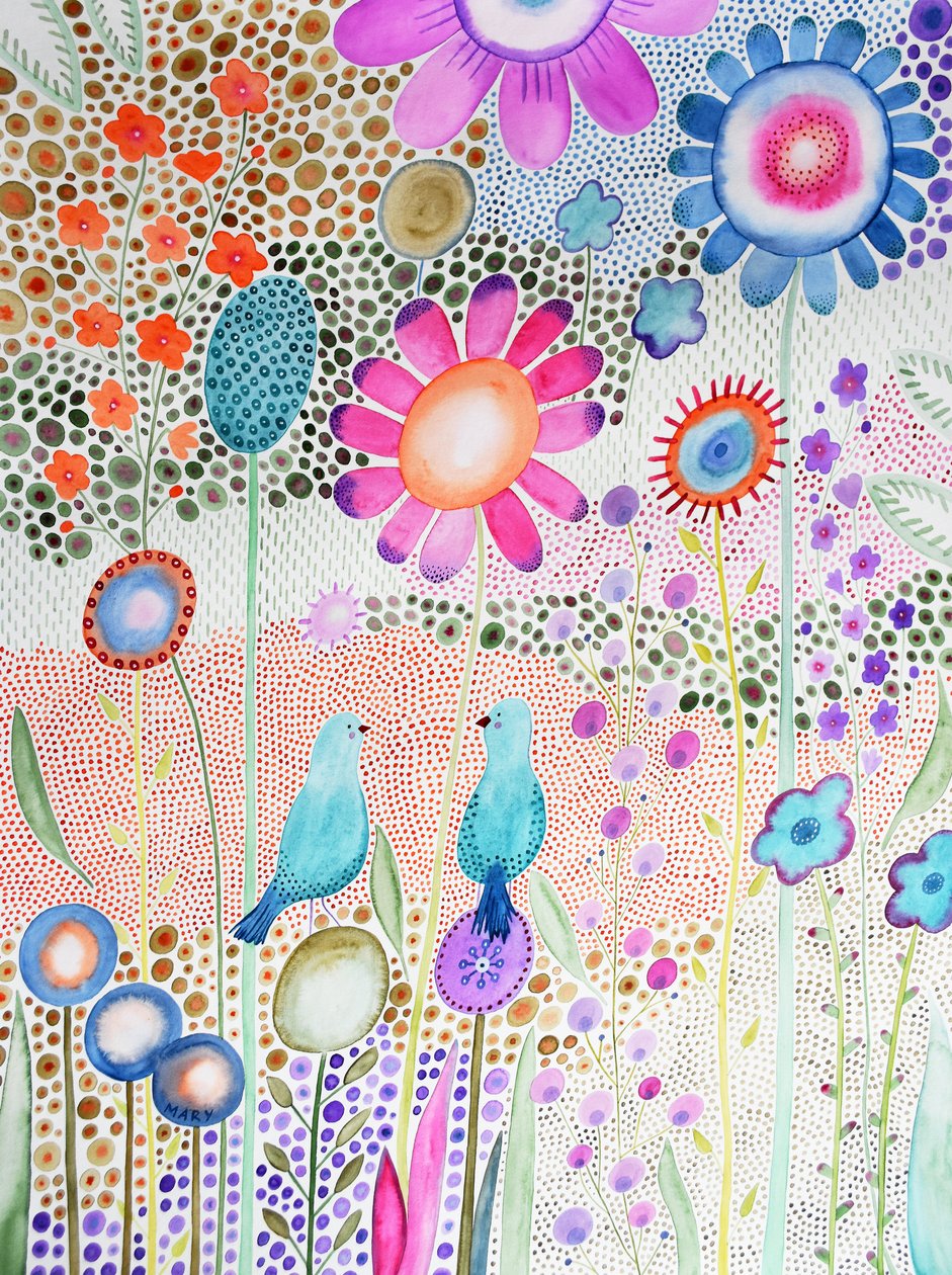 Két kismadár alkotó: Marys Watercolors