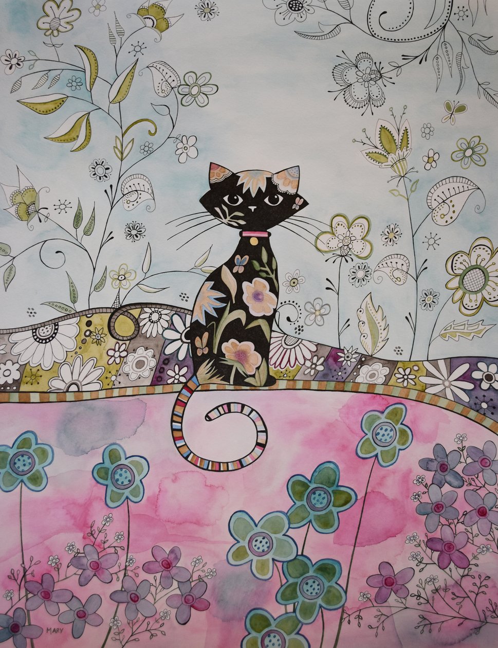 Fekete cica alkotó: Marys Watercolors