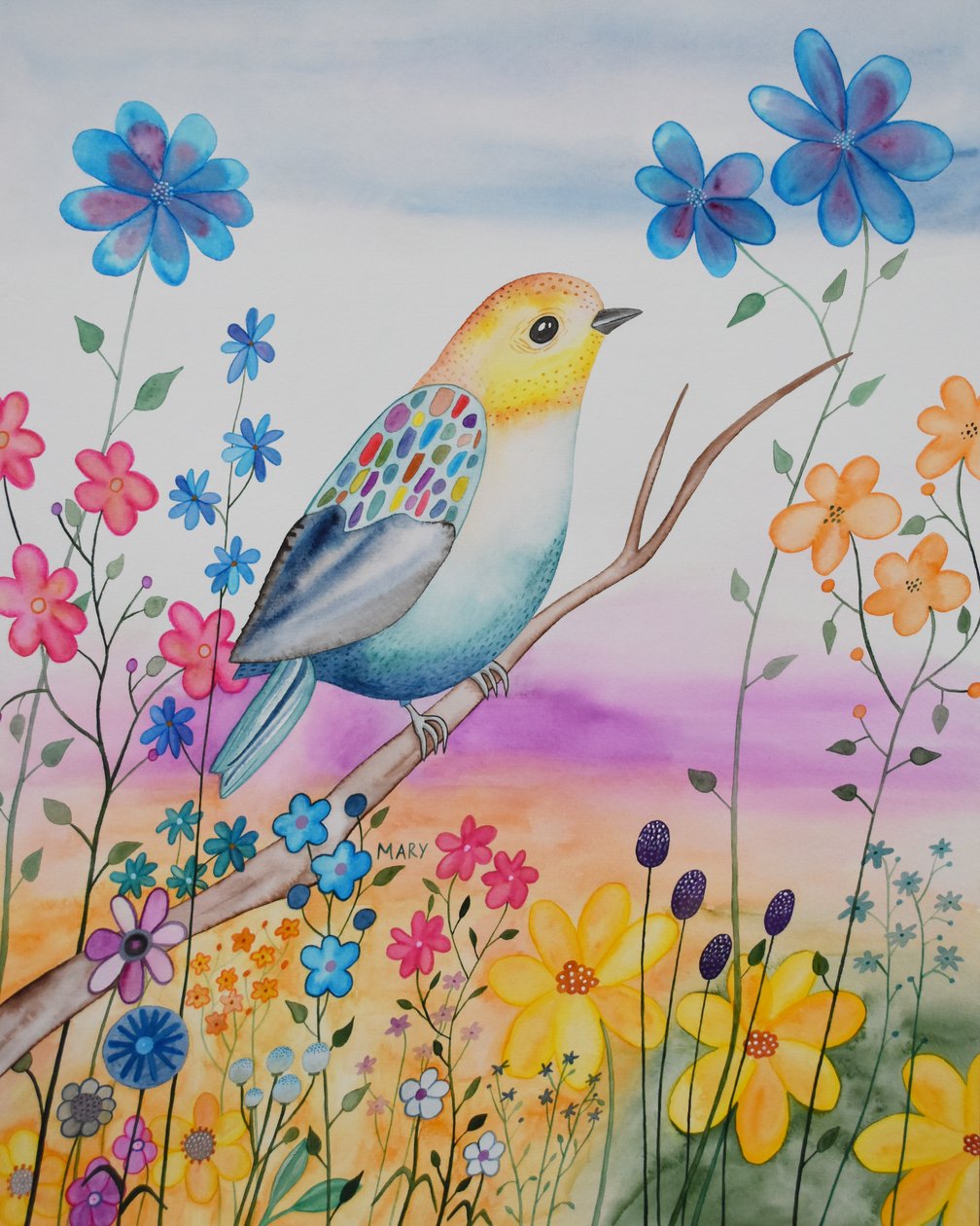 Modern madár alkotó: Marys Watercolors