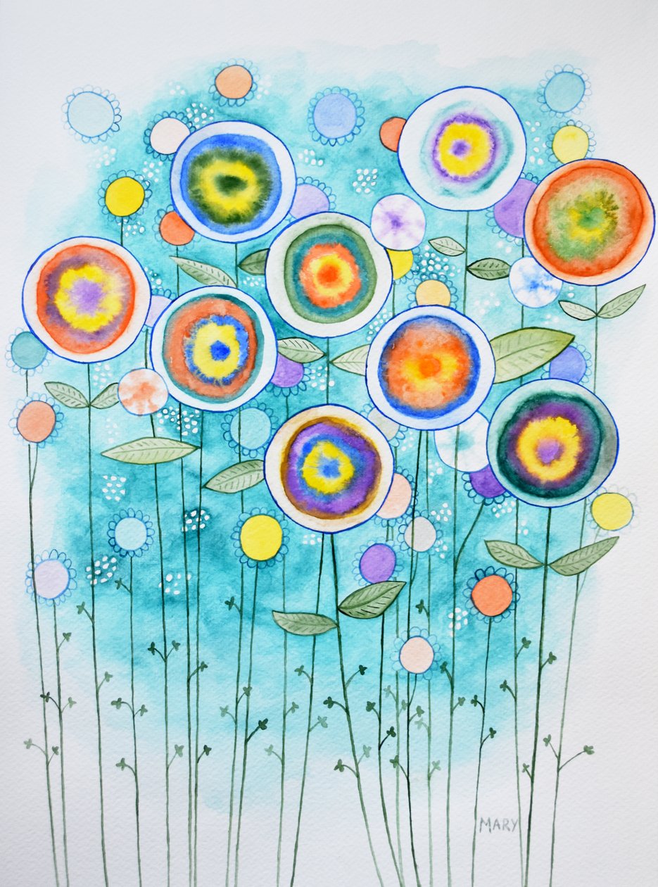 Absztrakt virágok alkotó: Marys Watercolors