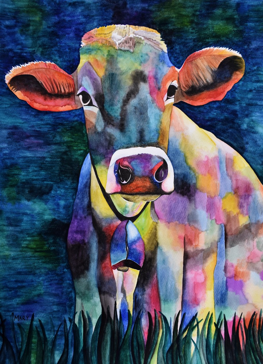 Aquarell-Kuh alkotó: Marys Watercolors