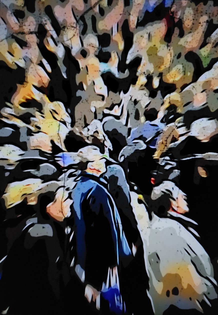 Crowd városi elmosódott alkotó: Mavet