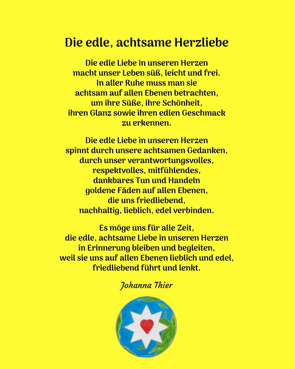 A szív nemes, figyelmes szeretete - 2. változat alkotó: Johanna Thier