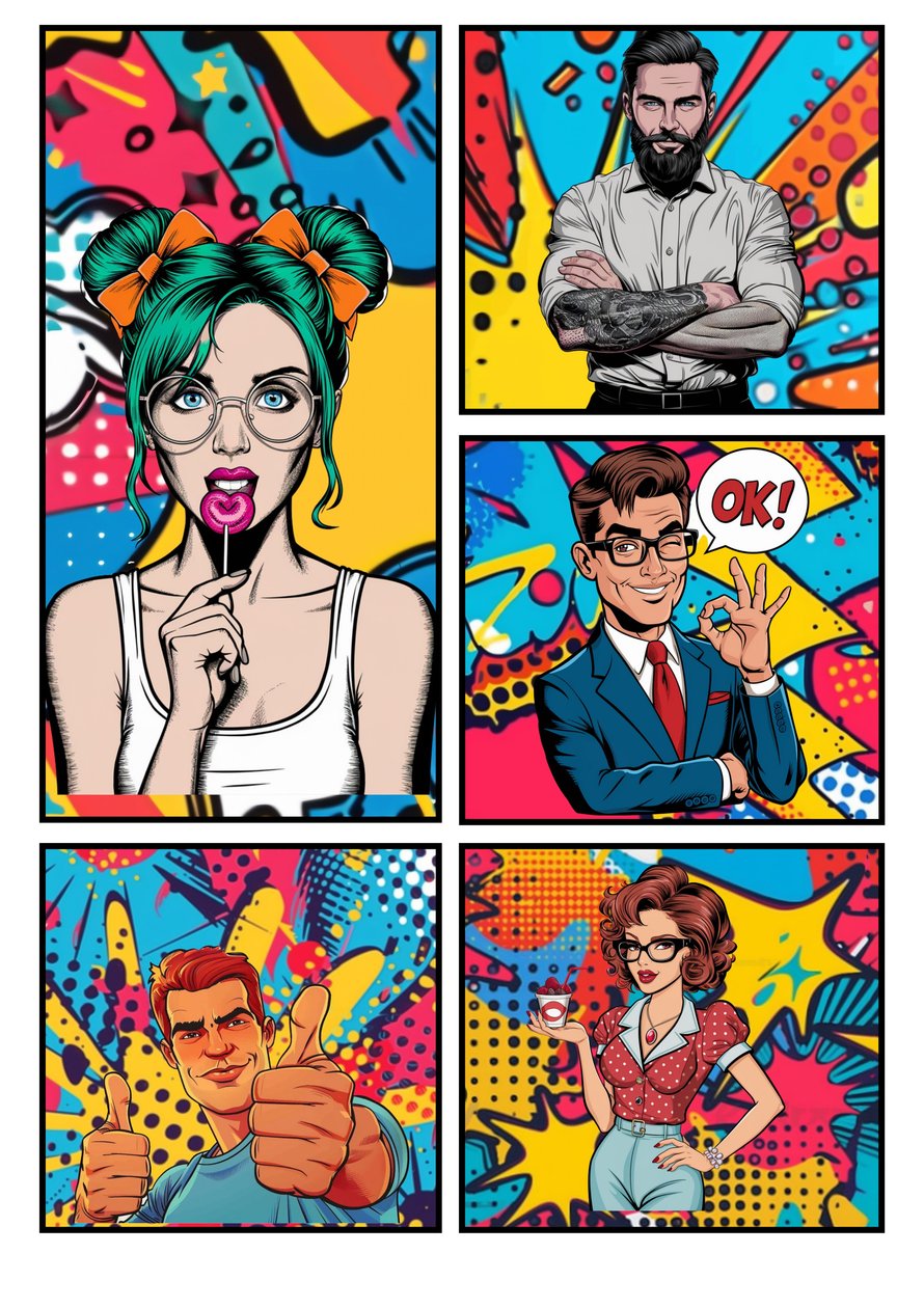 Popart képregény "OK" alkotó: Mario Witt