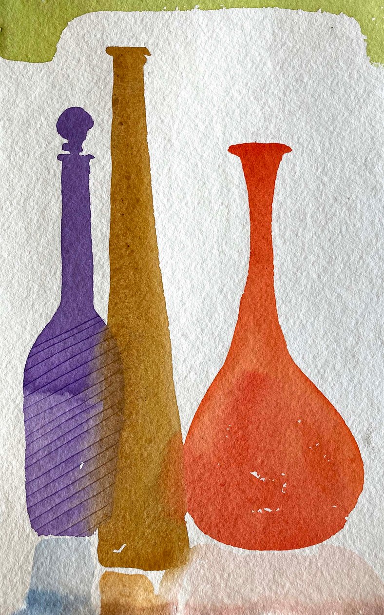 Egy kék palack 36x24 alkotó: Simon Fletcher