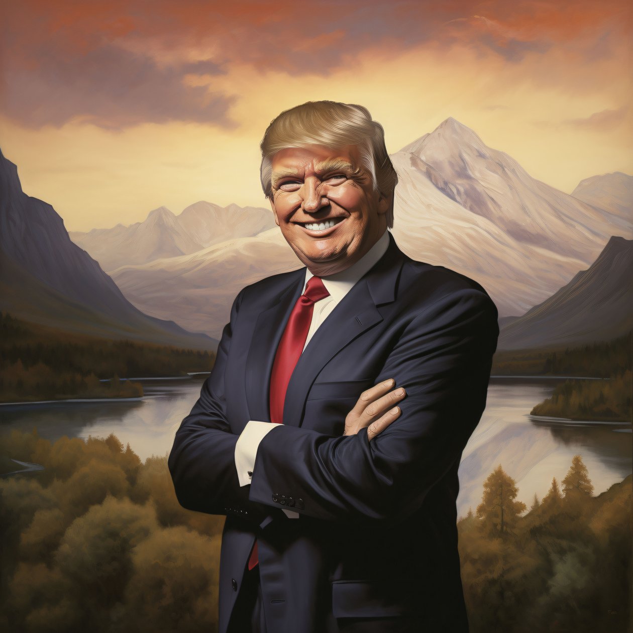 Donald Trump festmény portré, Wall Decor You