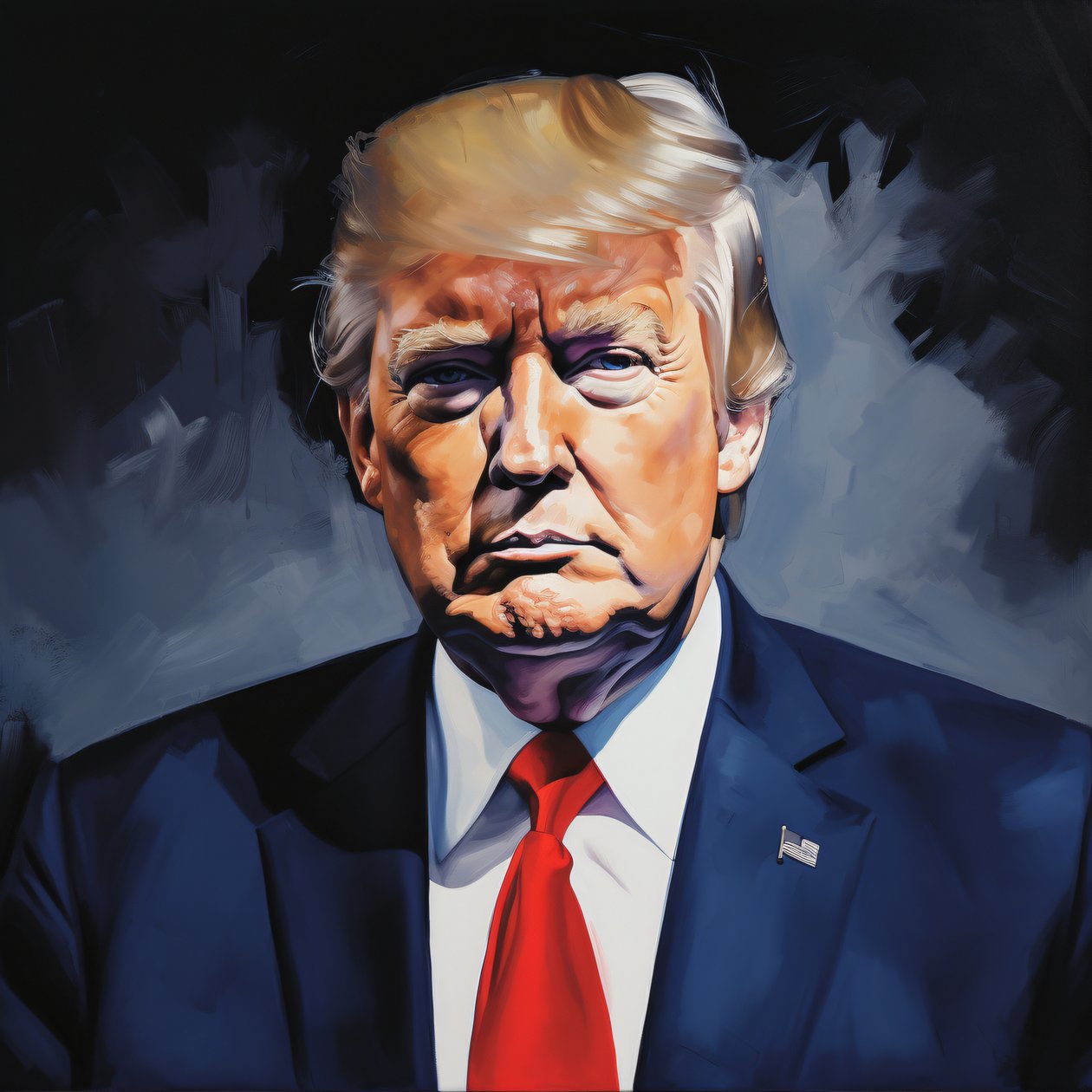 Akril Donald Trump politika politika Art festmények eladó, fali dekoráció nyomatok alkotó: F. Abderrahim