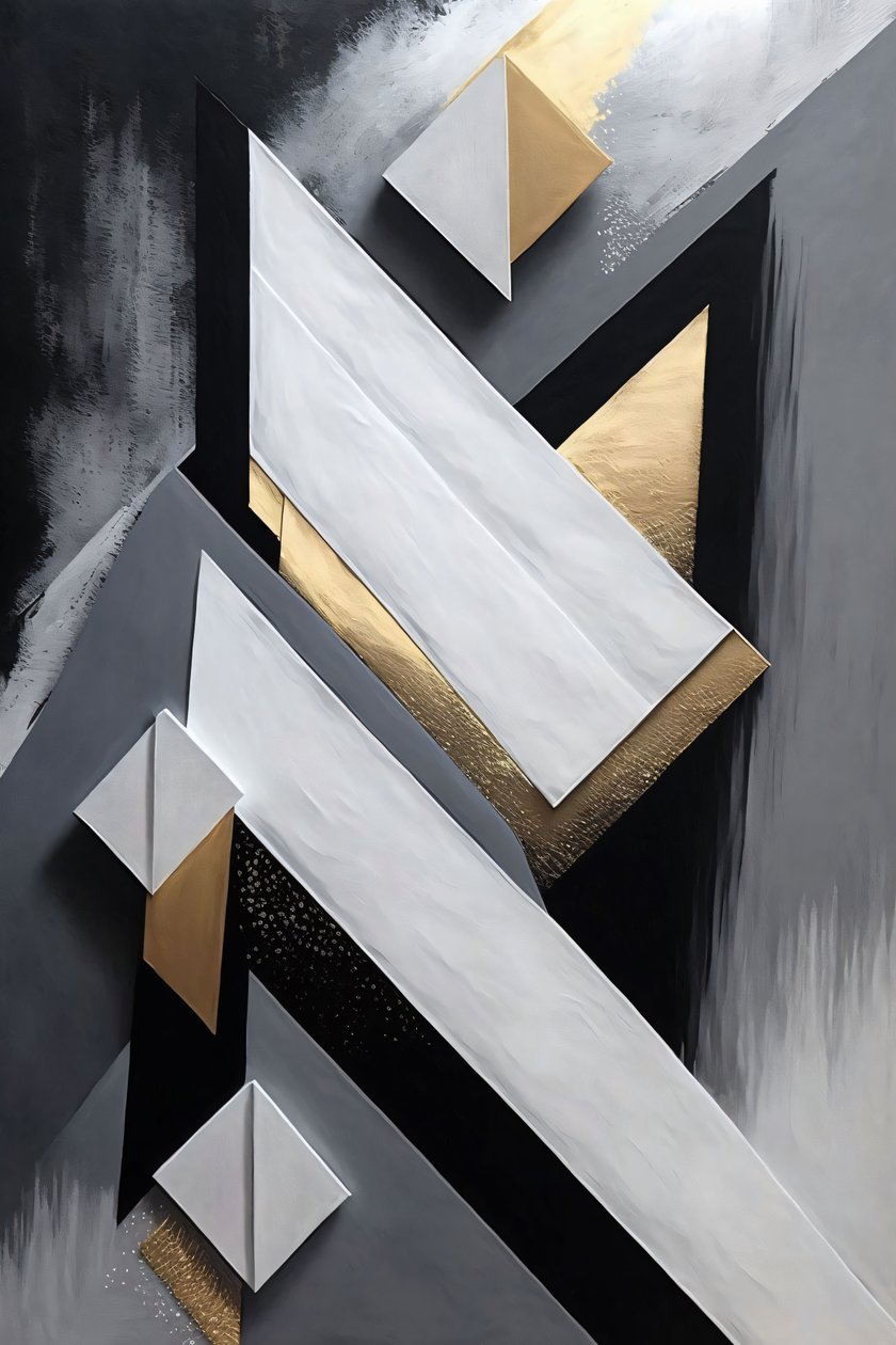 Függőleges vászon, olaj absztrakt festmény Modern fal Home Decor nyomatok alkotó: F. Abderrahim