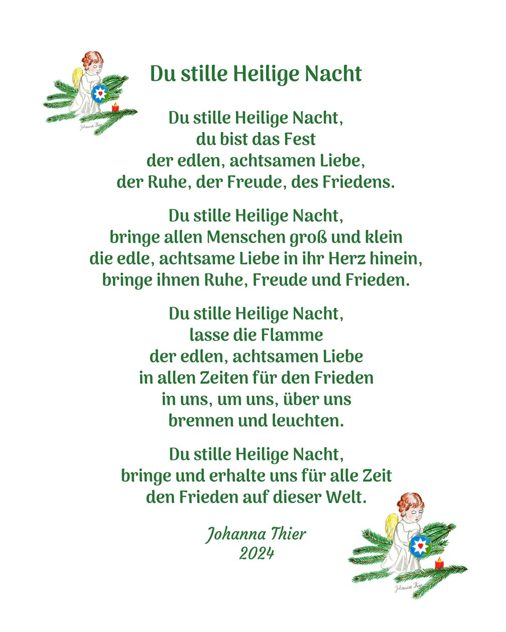 Csendes szent éjszaka alkotó: Johanna Thier