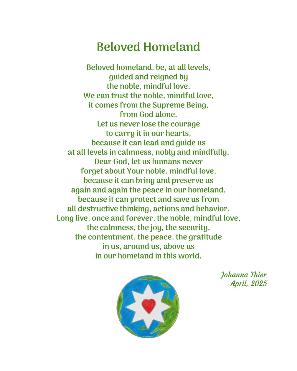 Beloved Homeland alkotó: Johanna Thier