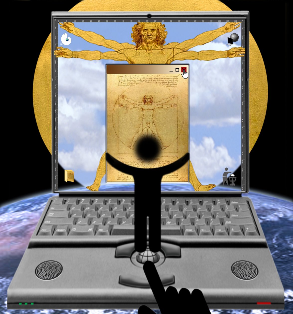 Man or the squaring of the circle (a sorozatból: Windows) alkotó: Alexander Eibach
