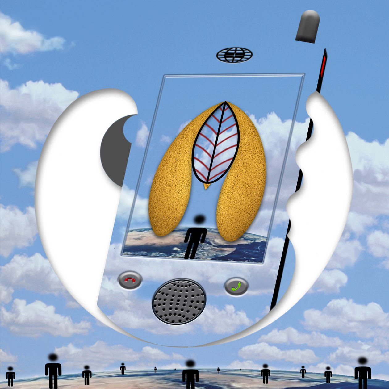 "...seit ein Gespräch wir sind..." (aus der Serie Skyphone) alkotó: Alexander Eibach