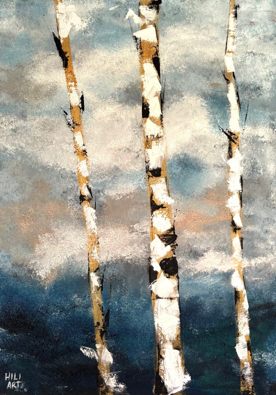 Nyírfák a felhőkben alkotó: HILI ART Tetiana Brzozowski
