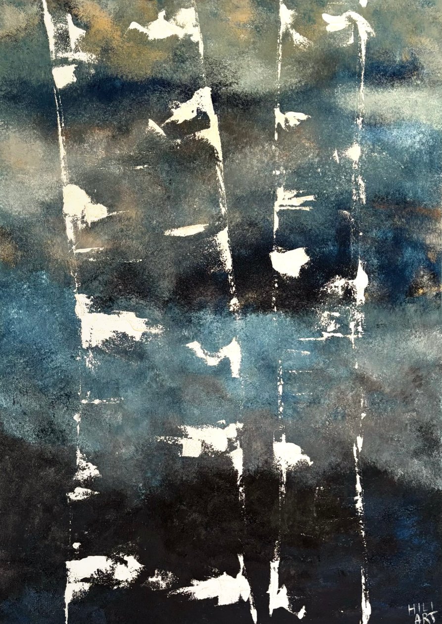 Fehér nyírfák alkotó: HILI ART Tetiana Brzozowski