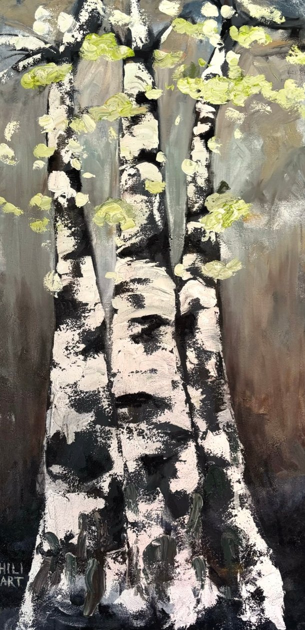 Nyárfa tavasszal alkotó: HILI ART Tetiana Brzozowski