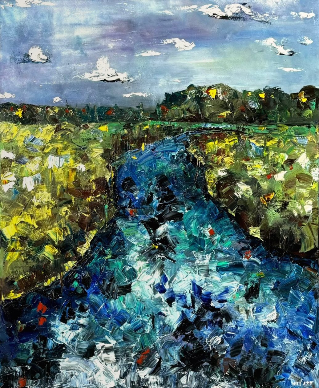 A folyóban alkotó: HILI ART Tetiana Brzozowski