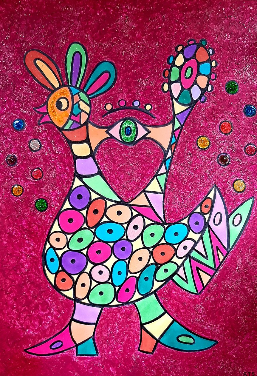 Látó csirkecsizmák alkotó: Steffi_Seiler_Art