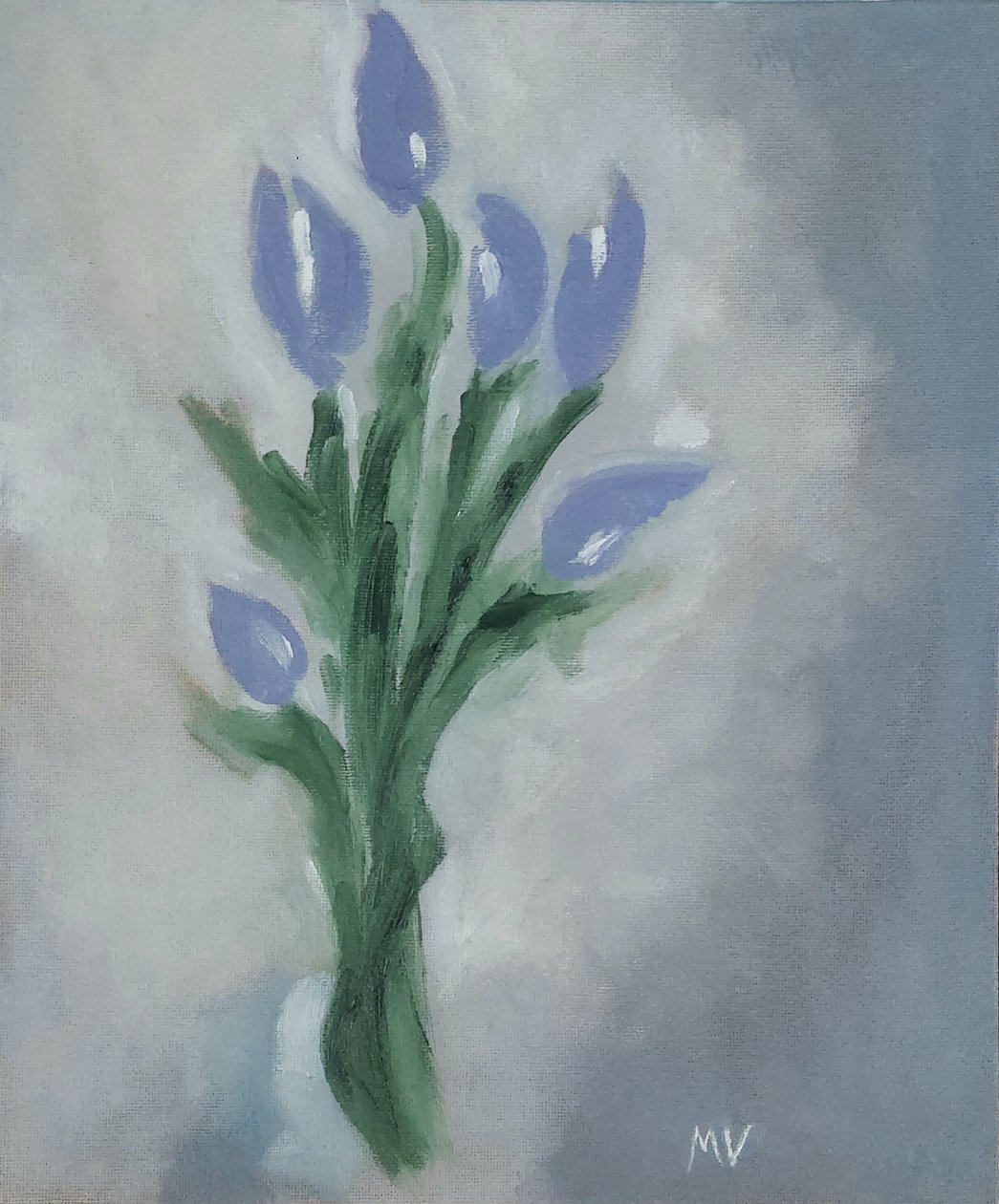 Lila tulipánok alkotó: M. Vet