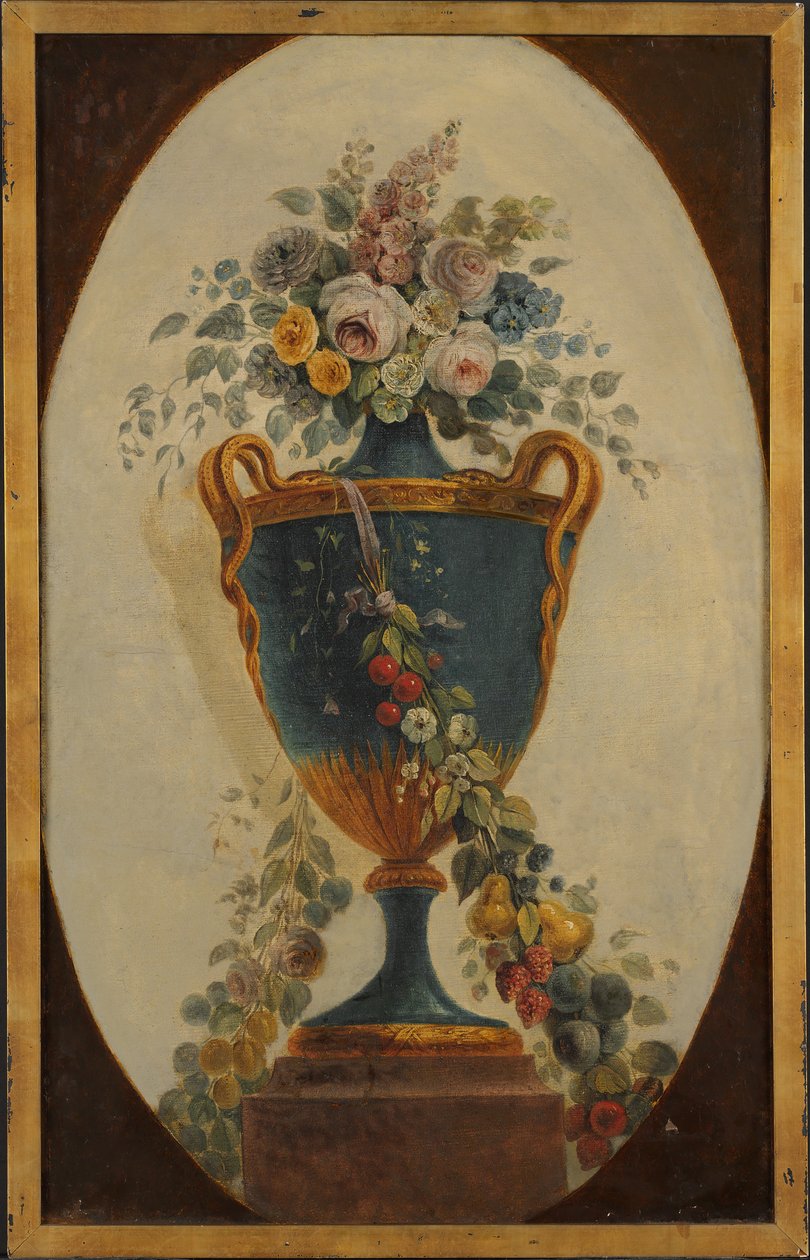 Virágváza füzérekkel, 18. század. alkotó: 18th century . French Painter