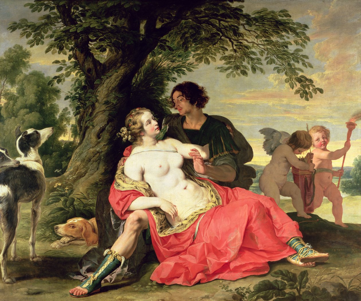 Vénusz és Adonisz, 1620 körül alkotó: A. and Wildens, J. Janssens