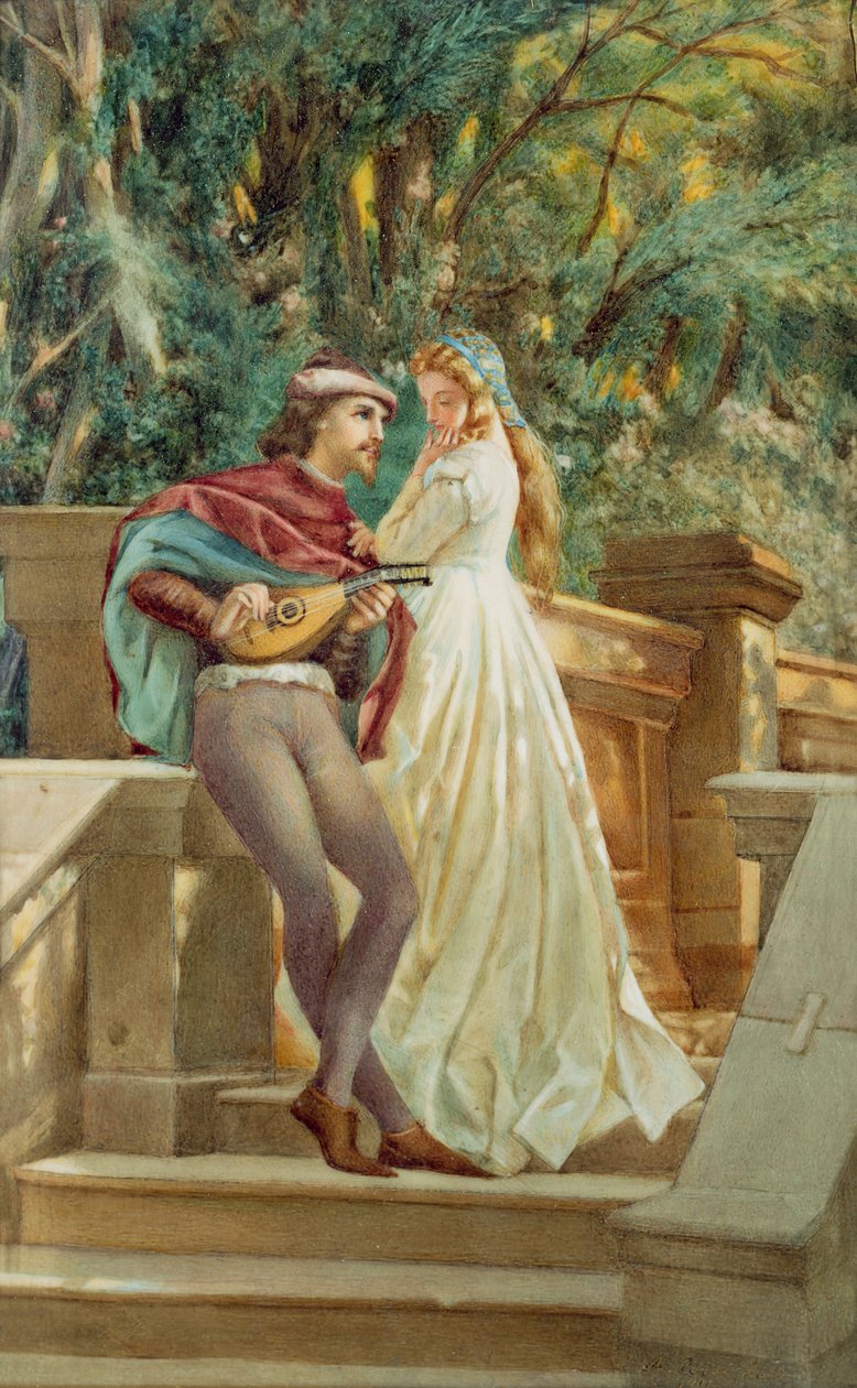 A szerenád, 1901 (wc elefántcsontján) alkotó: A. Corsi Lalli