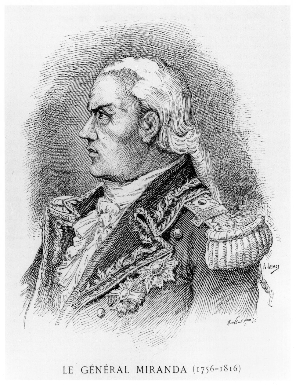 Francisco de Miranda (1750-1816) a „Les Contemporains”-ból, 1895. március alkotó: A Lemot