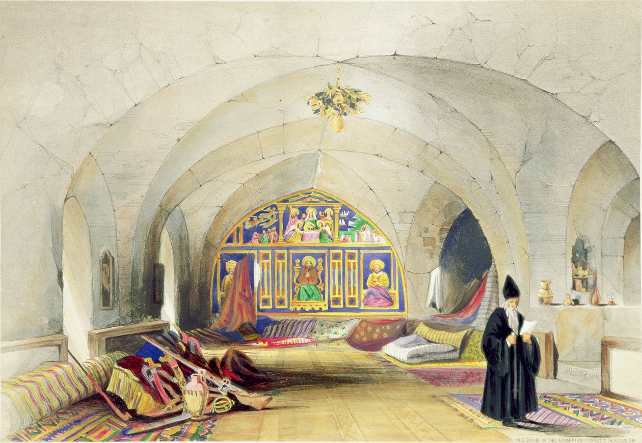 Szoba egy örmény kolostorban, Jeruzsálemben alkotó: A. Margaretta Burr