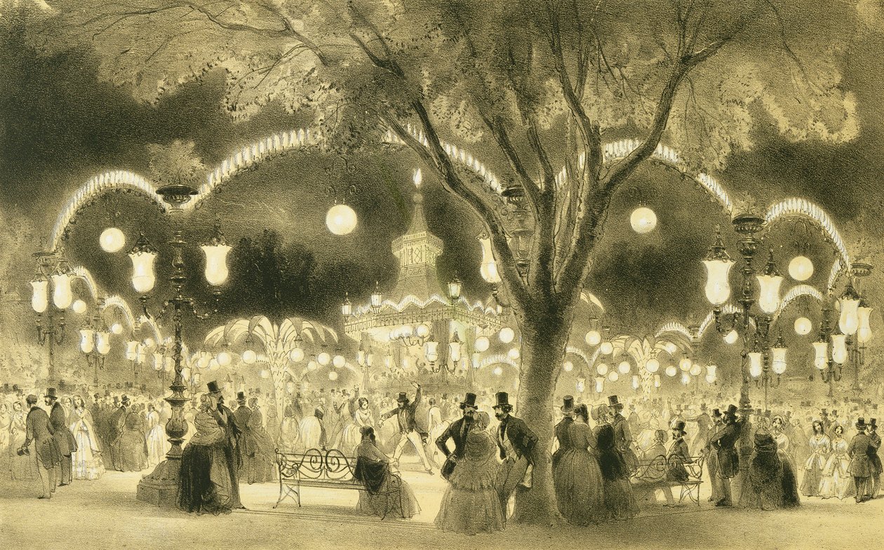 The Mabile Ball, The Champs Elysees, kiadó: Auguste Bry alkotó: A Provost