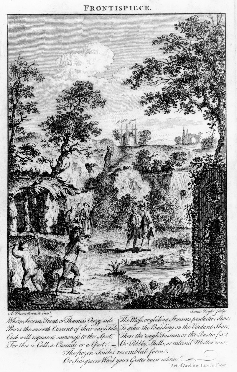 William Wrighte „Grotesque Architecture, or Rural Amusement” címlapja 1768-ban alkotó: A. Thornthwaite