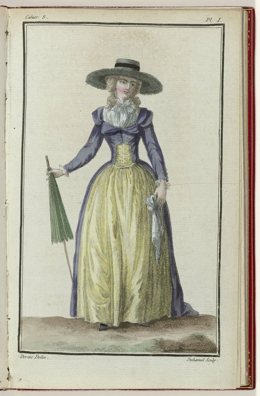 Cabinet des Modes vagy New Modes, 1786. március 1., 8. jegyzetfüzet, pl. én alkotó: A.B. Duhamel