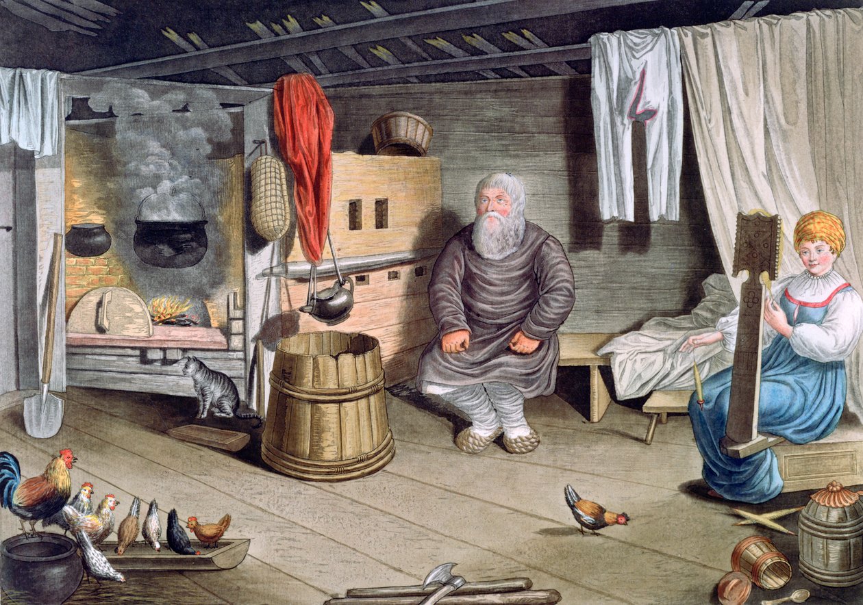 "Parasztház", Oroszország, 1821 alkotó: AC Houbigaot