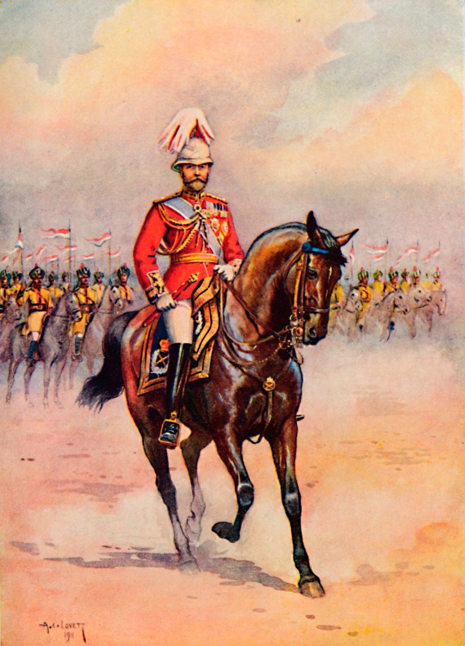 „H.M. György király Indiában, 1913 alkotó: AC Lovett