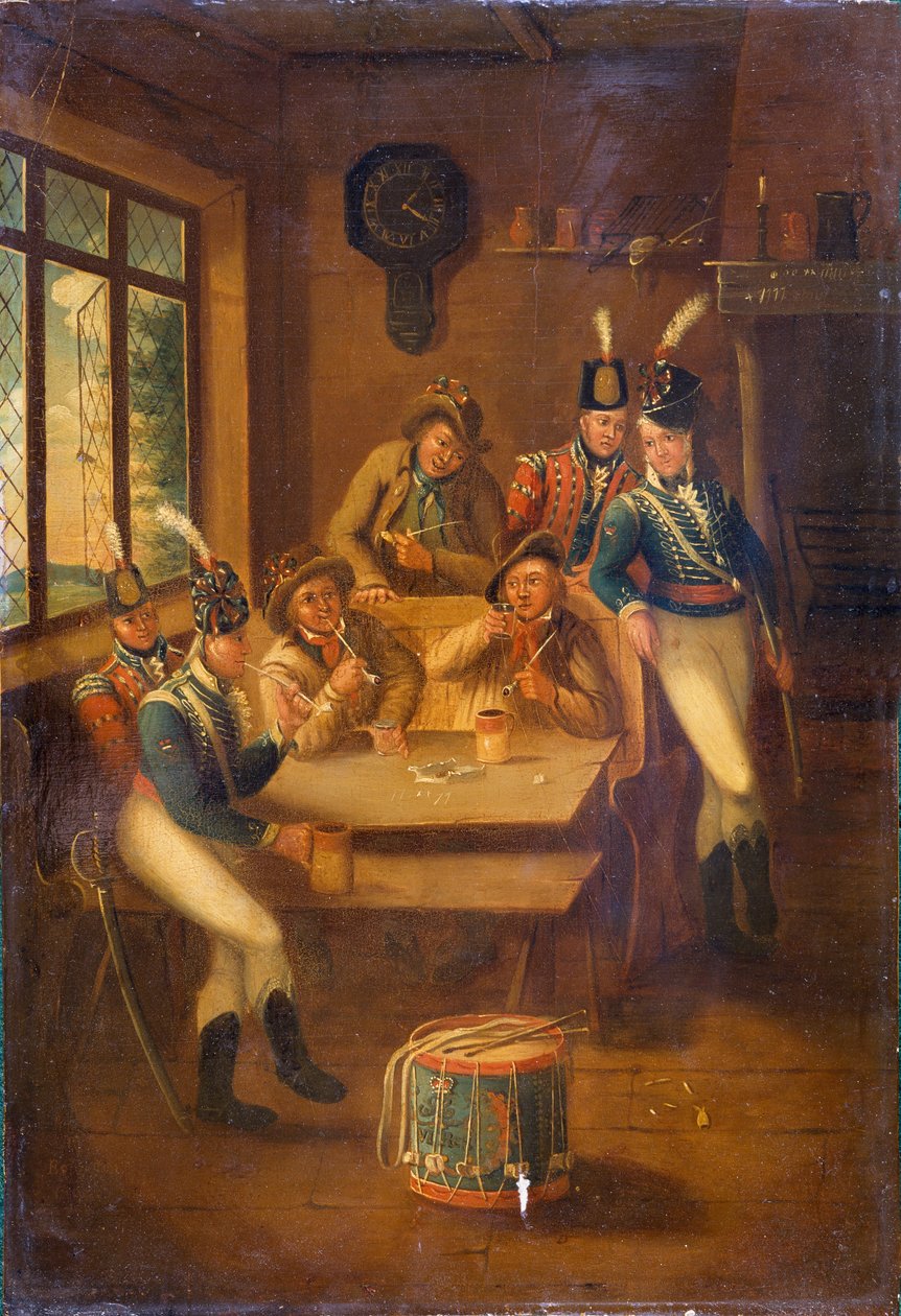 Egy toborzó párt, 1805 alkotó: A.E. Eglington