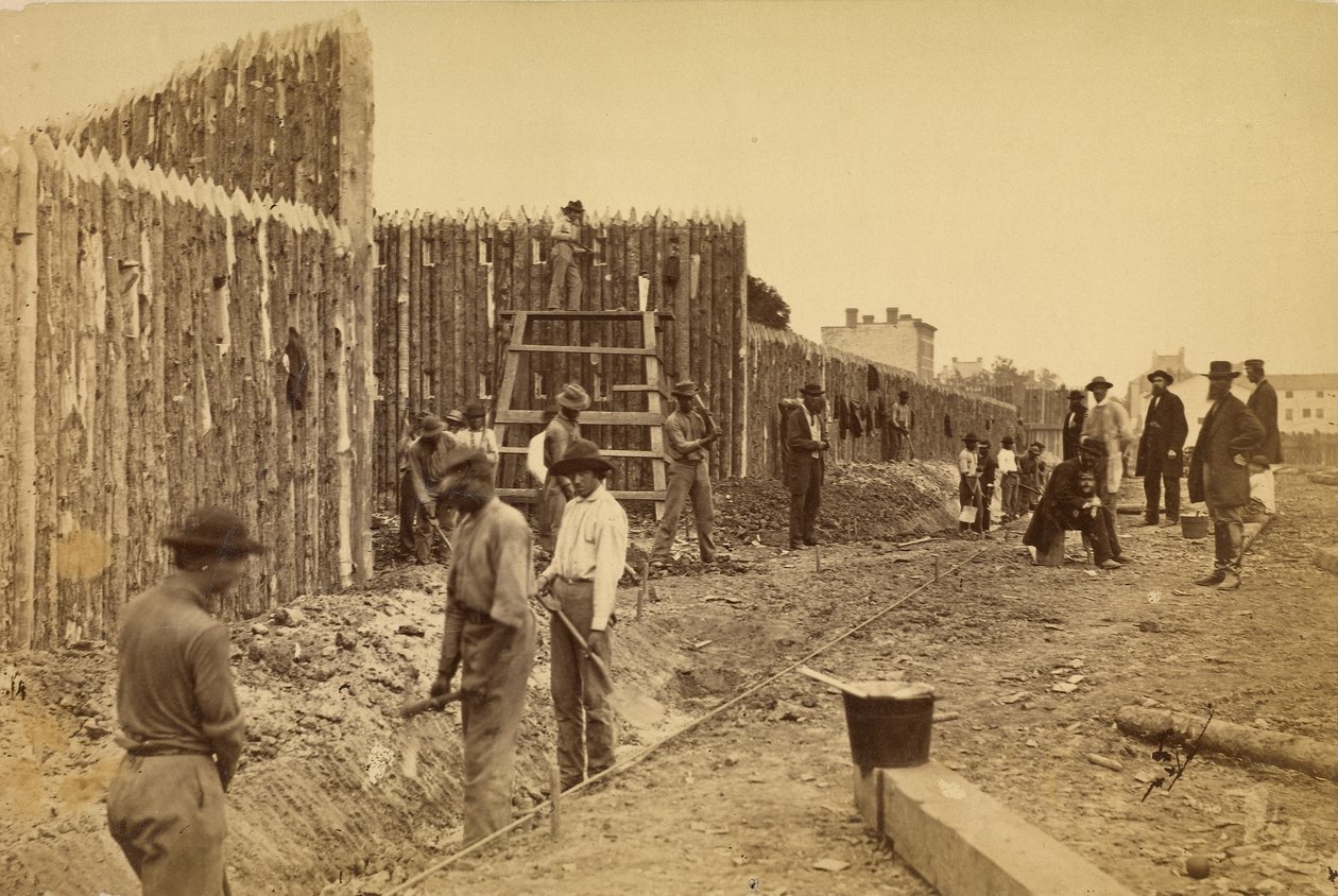 [Haupt tábornok által a kormány tulajdonának védelmére épített védmű, Orange  Alexandria R.R., Alexandria, Virigina] alkotó: A.J. Russell